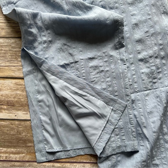 Club Monaco Sonyah Pants Light Blue High Waisted Side Slits Sz 6 Lightweight - Picture 8 of 9